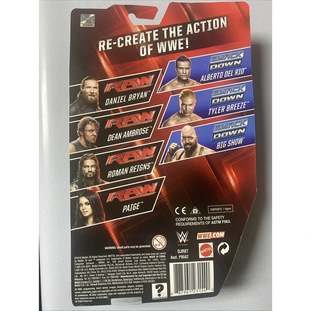 WWE Mattel Basic Series 66 Paige Action Figure Raw Divas NXT Sealed New On Card